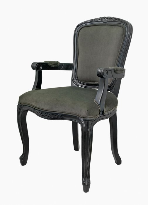 Стул с подлокотниками Gran arm grey серого цвета