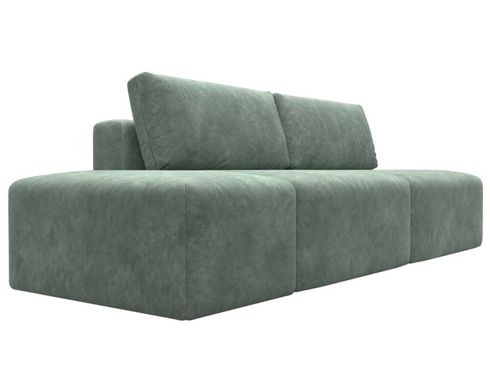 Модульный диван-кровать с пуфом Лига-060 светло-зеленого цвета - купить Прямые диваны по цене 111990