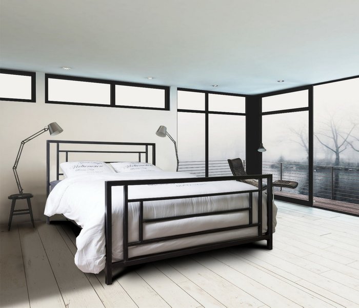 Кровать Орландо 140х200 черного цвета - лучшие Кровати для спальни в INMYROOM
