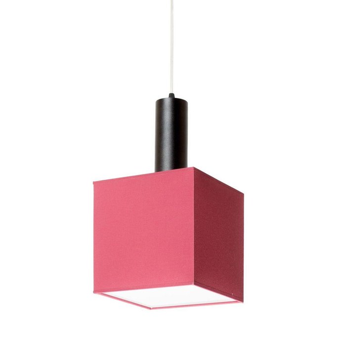 Подвесной светильник Box с абажуром красного цвета - купить Подвесные светильники по цене 6534.0
