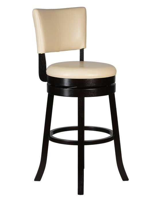 Вращающийся полубарный стул John черно-бежевого цвета - купить Барные стулья по цене 15140.0