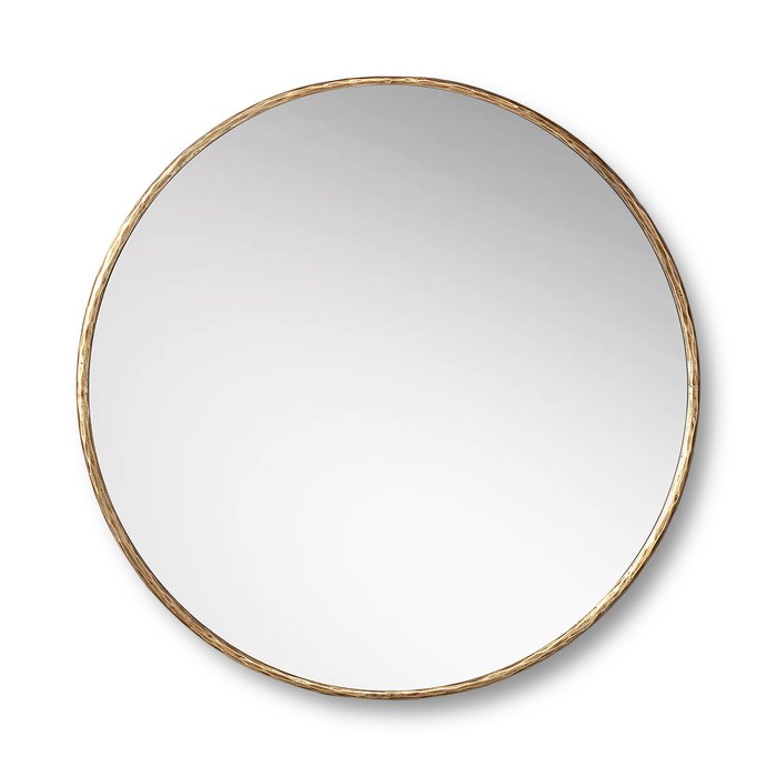 Круглое настенное зеркало Tirramus диаметр 90 латунного цвета