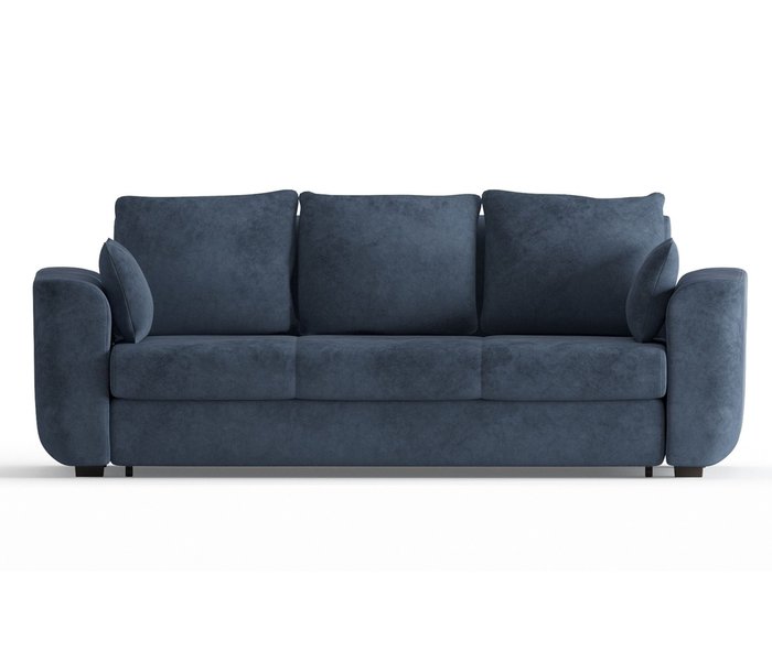 Диван-кровать Салтфорд в обивке из велюра темно-синего цвета - купить Прямые диваны по цене 44590.0