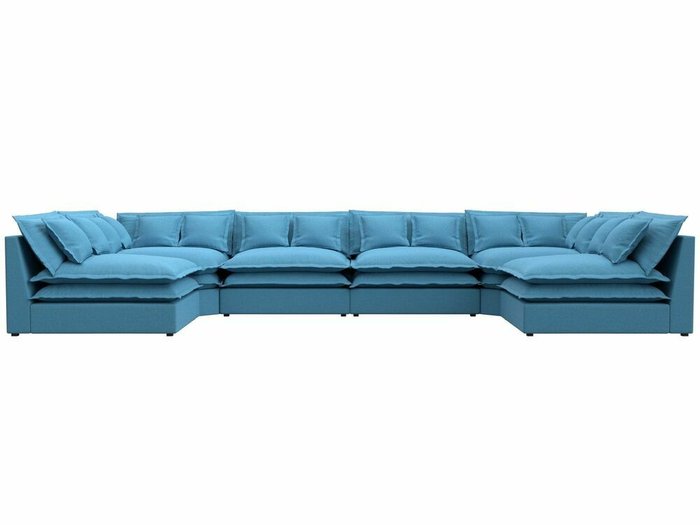 Угловой диван Лига 040 голубого цвета  - купить Угловые диваны по цене 138999.0