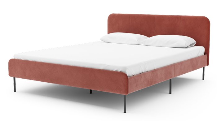 Кровать Элиса 180х200 терракотового цвета без подъемного механизма Кровать Элиса 180х200 терракотового цвета без подъемного механизма