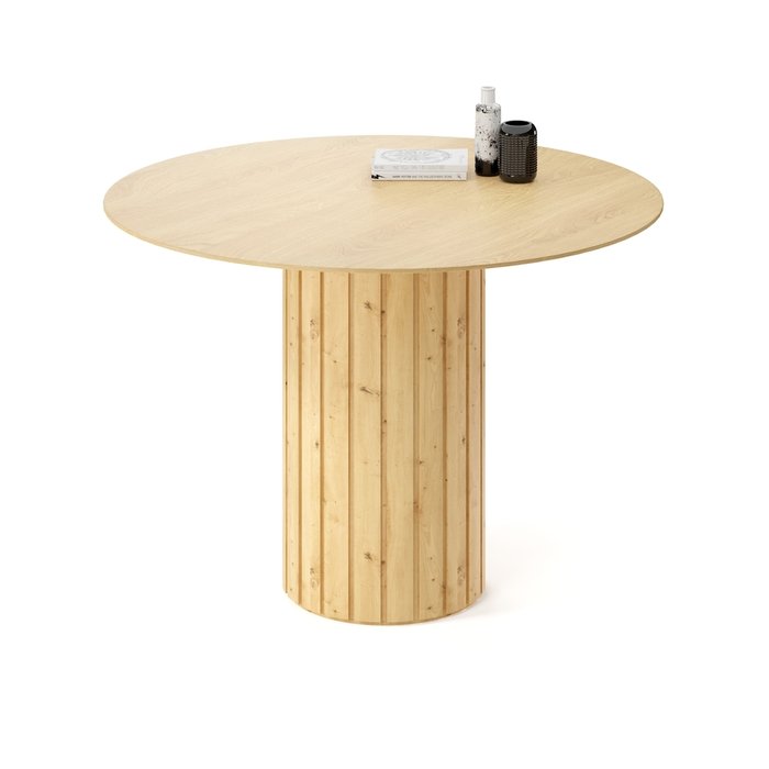 Обеденный стол Мелеф S с основанием из массива дуба - купить Обеденные столы по цене 56331.0