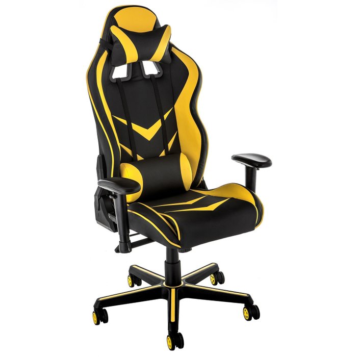 Офисное кресло Racer черно-желтого цвета