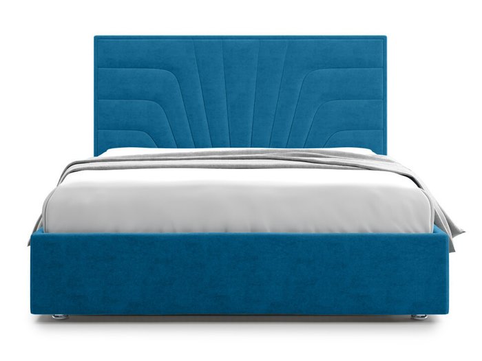 Кровать Premium Milana 160х200 синего цвета с подъемным механизмом - купить Кровати для спальни по цене 58000.0