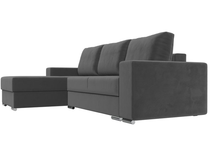 Угловой диван-кровать Дрезден серого цвета левый угол - лучшие Угловые диваны в INMYROOM
