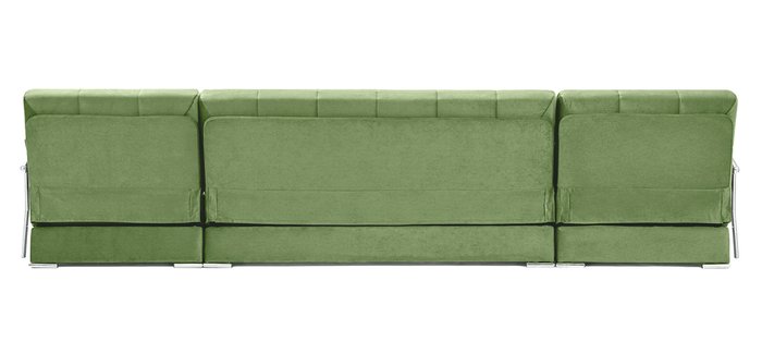 П-образный угловой диван-кровать Дудинка Galaxy зеленого цвета  - лучшие Угловые диваны в INMYROOM