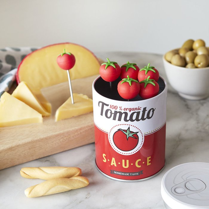 Набор из шести шпажек для закусок Tomato красного цвета - купить Аксессуары для кухни по цене 2730.0