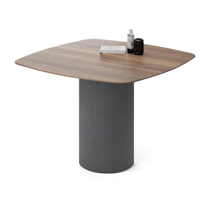Обеденный стол квадратный Алия на черном основании - купить Обеденные столы по цене 66976.0