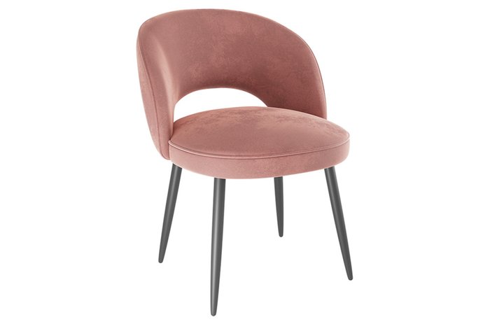 Набор из двух стульев Моли коричнево-розового цвета с черными ножками - купить Обеденные стулья по цене 17290.0