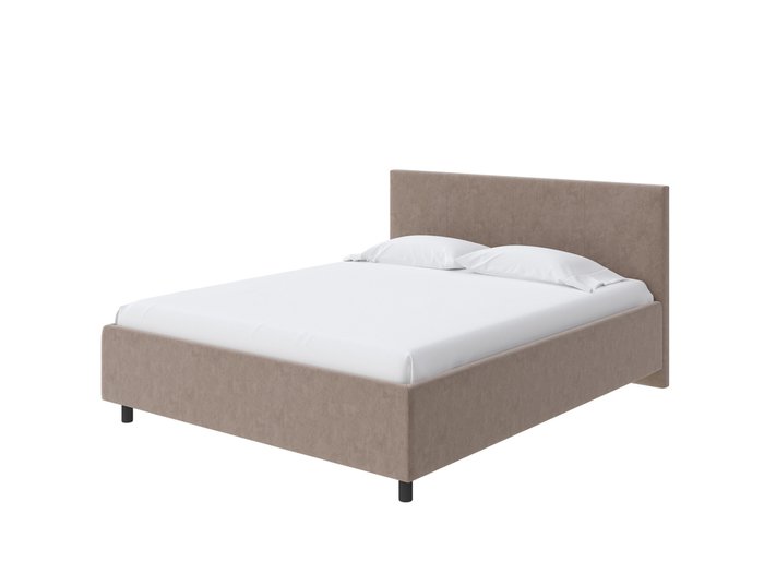 Кровать Como Veda 3 140х200 серо-коричневого цвета (флок)