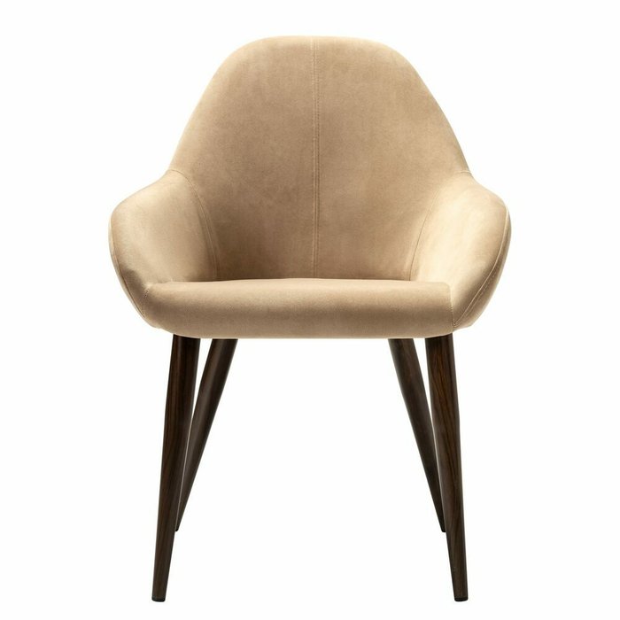 Стул-кресло Kent Diag бежево-коричневого цвета - купить Обеденные стулья по цене 10990.0