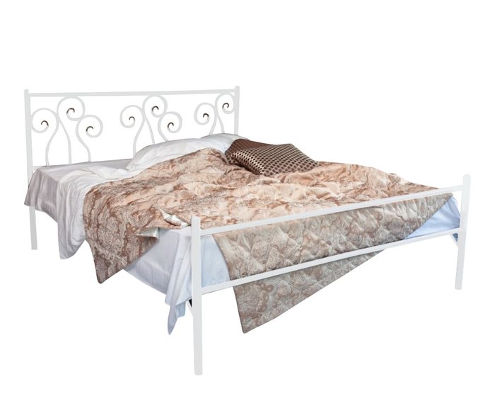 Кровать Лацио 140х200 белого цвета - купить Кровати для спальни по цене 25990.0