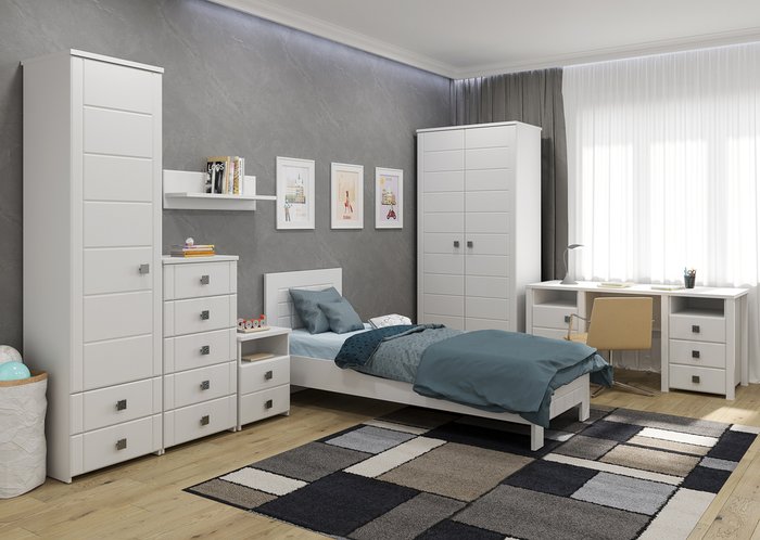Кровать Изабель 80х200 белого цвета - лучшие Кровати для спальни в INMYROOM