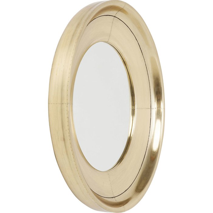 Настенное зеркало Crudo в раме золотого цвета - купить Настенные зеркала по цене 85410.0