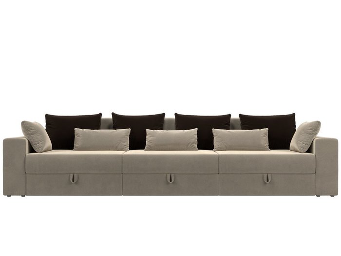 Прямой диван-кровать Мэдисон Long бежево-коричневого цвета - купить Прямые диваны по цене 49990.0