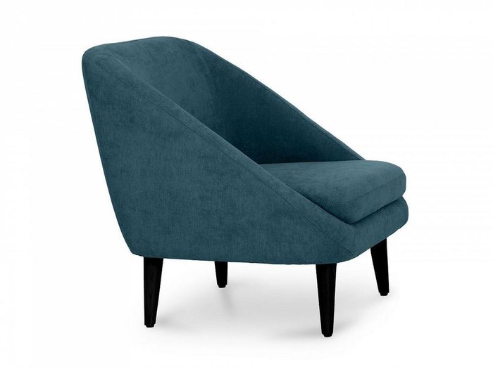 Кресло Corsica сине-бирюзового цвета с черными ножками - лучшие Интерьерные кресла в INMYROOM