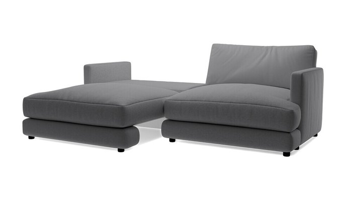 Прямой диван-кровать Ибица серого цвета - лучшие Прямые диваны в INMYROOM