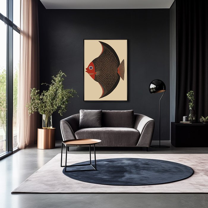 Репродукция картины Angel Fish drawing, No 2, 2024г. - лучшие Картины в INMYROOM
