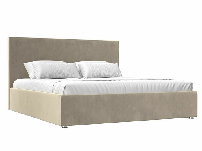 Кровать Кариба 160х200 бежеого цвета с подъемным механизмом 