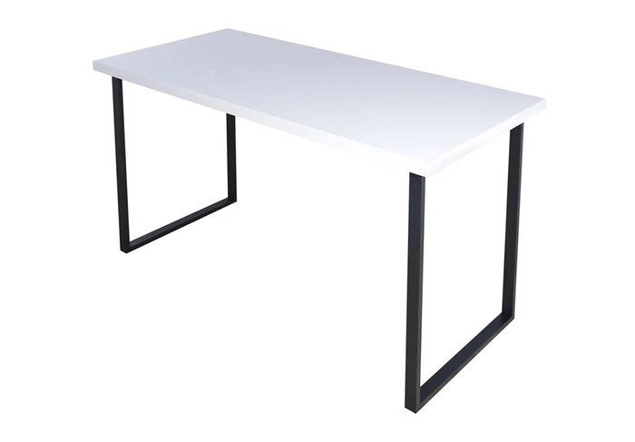 Обеденный стол Loft 140х60 черно-белого цвета