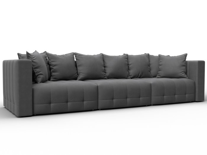 Диван-кровать Лига-052 Лонг серого цвета (замша) Диван-кровать Лига-052 Лонг серого цвета (замша)