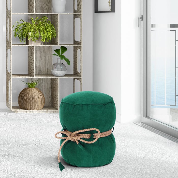 Пуф Кнехт зеленого цвета - купить Бескаркасная мебель по цене 2190.0