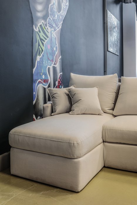 Угловой диван-кровать Винс фиолетового цвета - лучшие Угловые диваны в INMYROOM