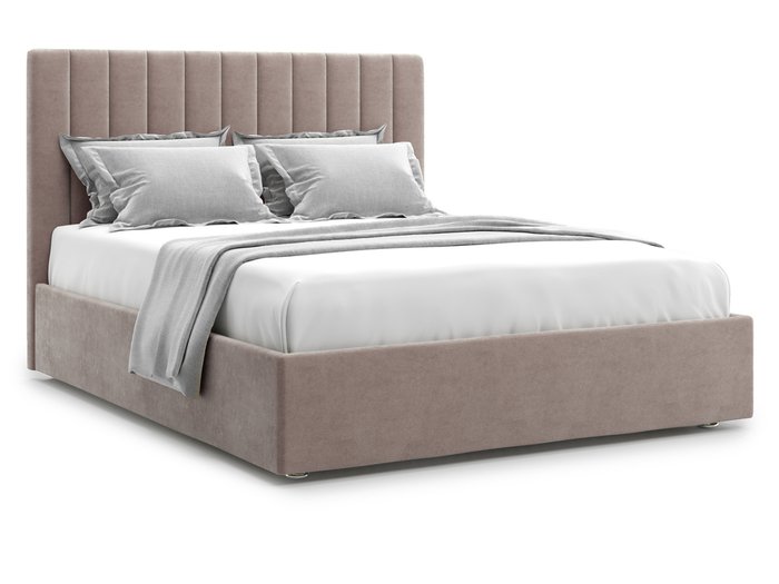 Кровать Premium Mellisa 140х200 коричнево-бежевого цвета с подъемным механизмом