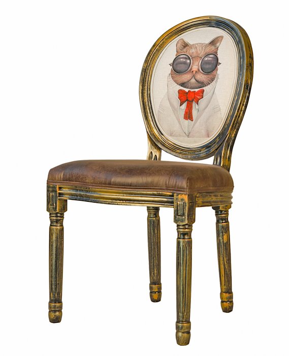 Стул Volker golden cat с каркасом золотого цвета - купить Обеденные стулья по цене 25500.0