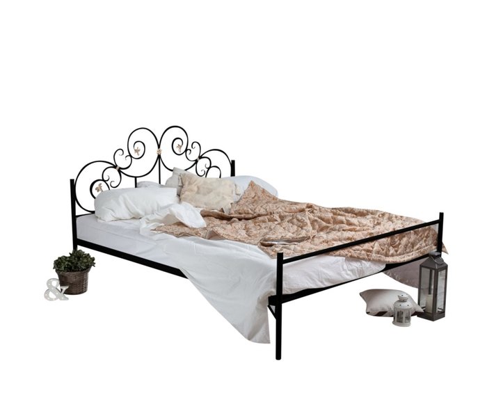Кровать Афина 180х200 черного цвета - купить Кровати для спальни по цене 31990.0