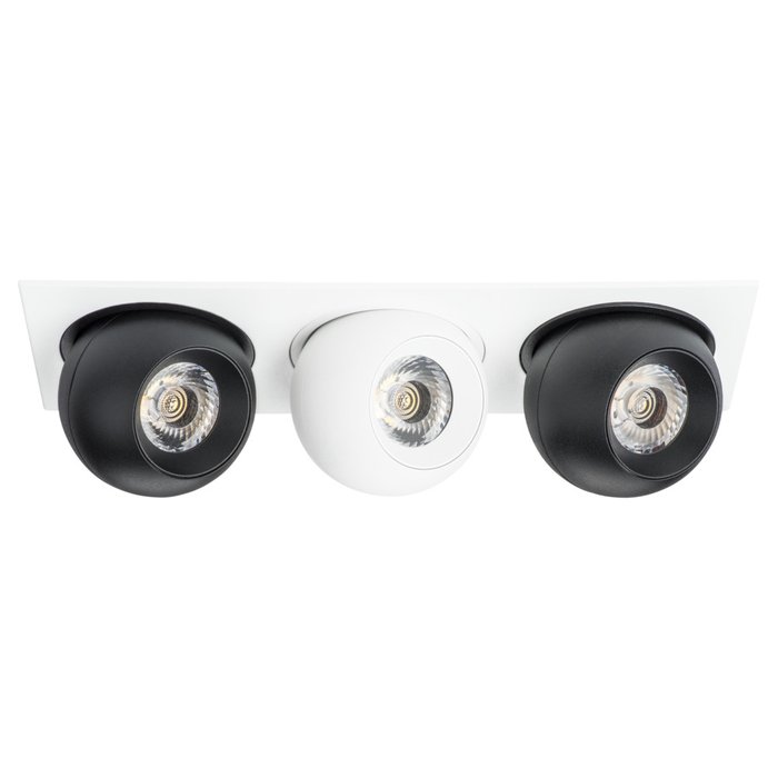 Светильник INTERO LED 9W*3 850LM*3 24G БЕЛЫЙ/ЧЕРНЫЙ 3000K (217536+217072+217062+217072) - лучшие Встраиваемые споты в INMYROOM Светильник INTERO LED 9W*3 850LM*3 24G БЕЛЫЙ/ЧЕРНЫЙ 3000K (217536+217072+217062+217072) - лучшие Встраиваемые споты в INMYROOM