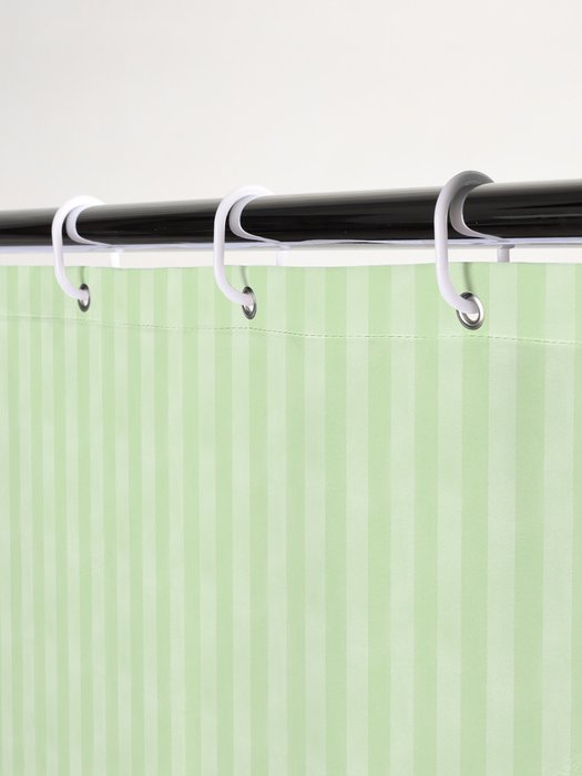 Штора для ванной комнаты Stripe 180х180 светло-зеленого цвета - лучшие Шторки для душа в INMYROOM