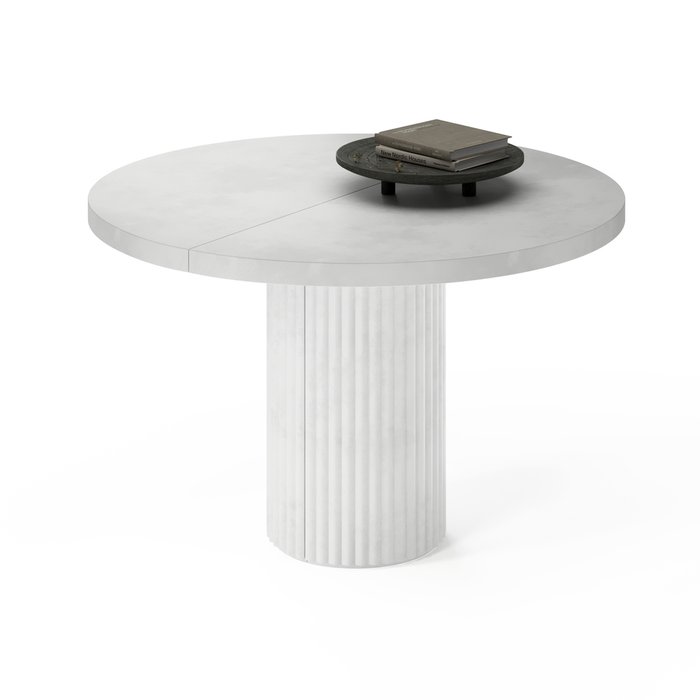 Раздвижной обеденный стол Далим S белого цвета - лучшие Обеденные столы в INMYROOM