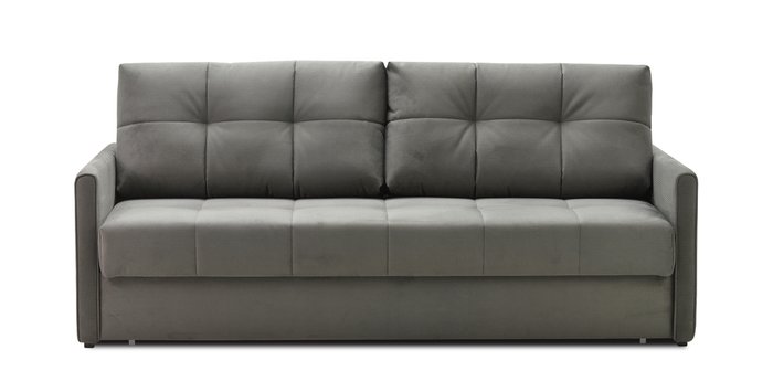 Прямой диван-кровать Престон серого цвета
