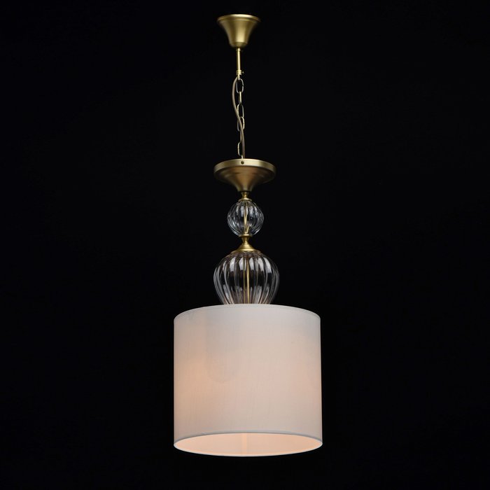 Подвесной светильник Оделия с текстильным абажуром - купить Подвесные люстры по цене 39410.0