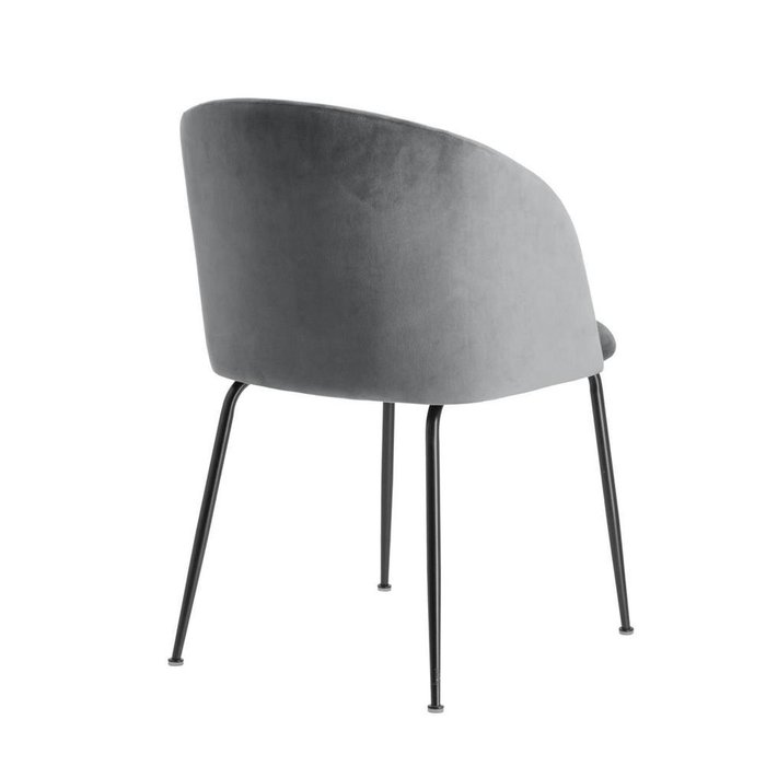 Мягкий стул Ludelina grey velvet серого цвета - лучшие Обеденные стулья в INMYROOM