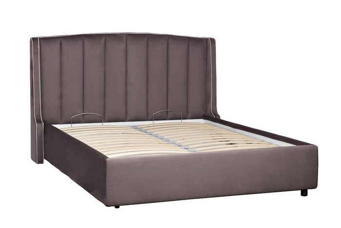 Кровать Odry лилово-серого цвета c подъемным механизмом 160х200 - лучшие Кровати для спальни в INMYROOM