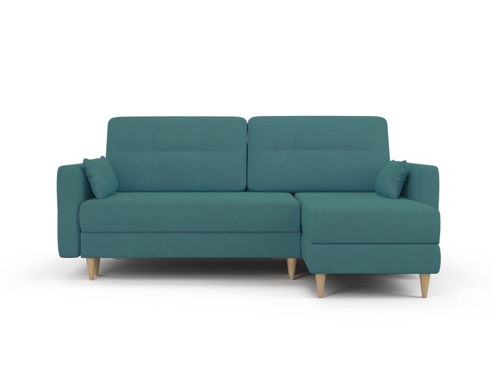 Угловой диван-кровать Берни зеленого цвета