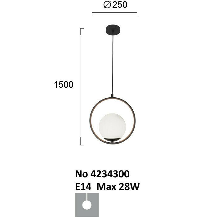  Подвесной светильник Anouk черно-белого цвета - лучшие Подвесные светильники в INMYROOM
