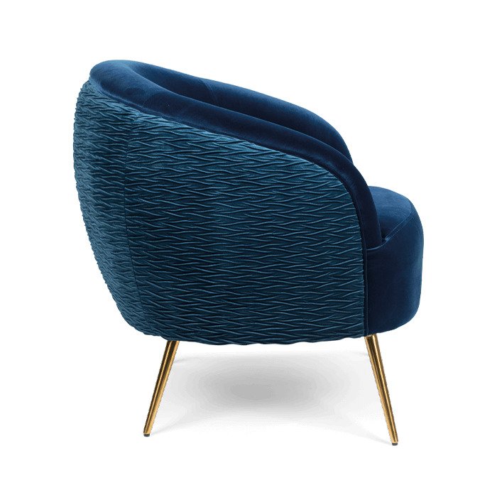 Кресло So Curvy синего цвета - лучшие Интерьерные кресла в INMYROOM