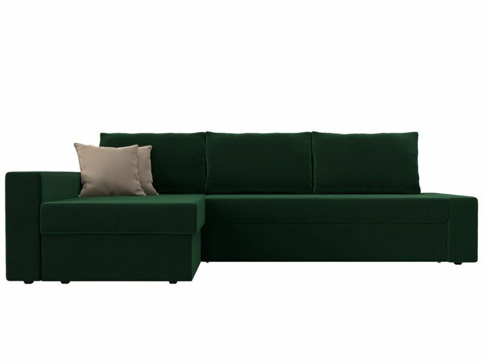 Угловой диван-кровать Версаль зеленого цвета левый угол - купить Угловые диваны по цене 47999.0