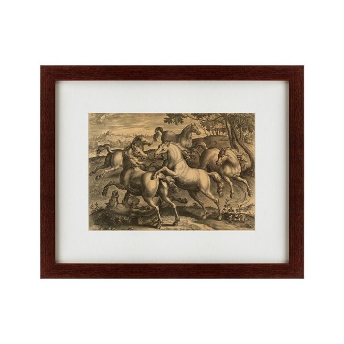 Картина Fighting horses 1575 г. - купить Картины по цене 4990.0