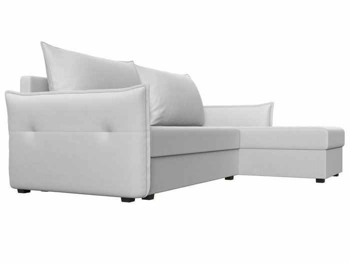 Угловой диван-кровать Лига 004 белого цвета угол правый (экокожа) - лучшие Угловые диваны в INMYROOM