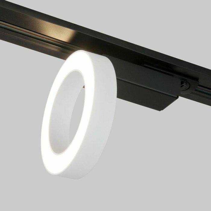 Трековый светодиодный светильник для однофазного шинопровода Spila белый 12W 4200K 85079/01 - купить Подвесные светильники по цене 6100.0