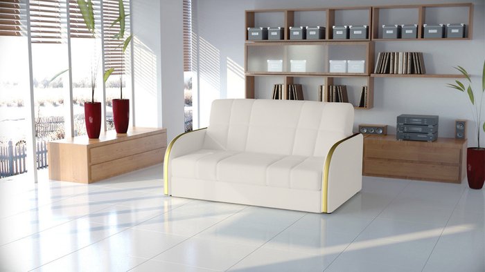 Диван-кровать Пуйл молочного цвета - купить Прямые диваны по цене 62000.0