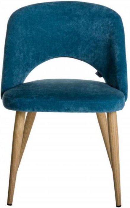Стул Lars синего цвета с бежевыми ножками - лучшие Обеденные стулья в INMYROOM